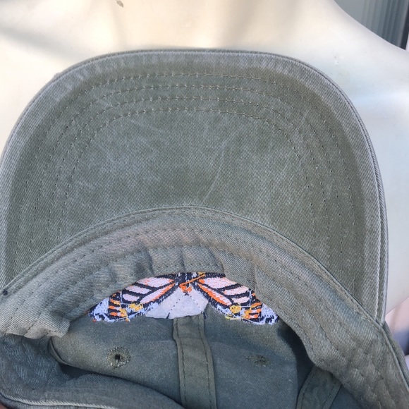 Eco Reptile-shirt Butterfly Embroidered Cotton Adjustable Cap - Picture 7 of 8